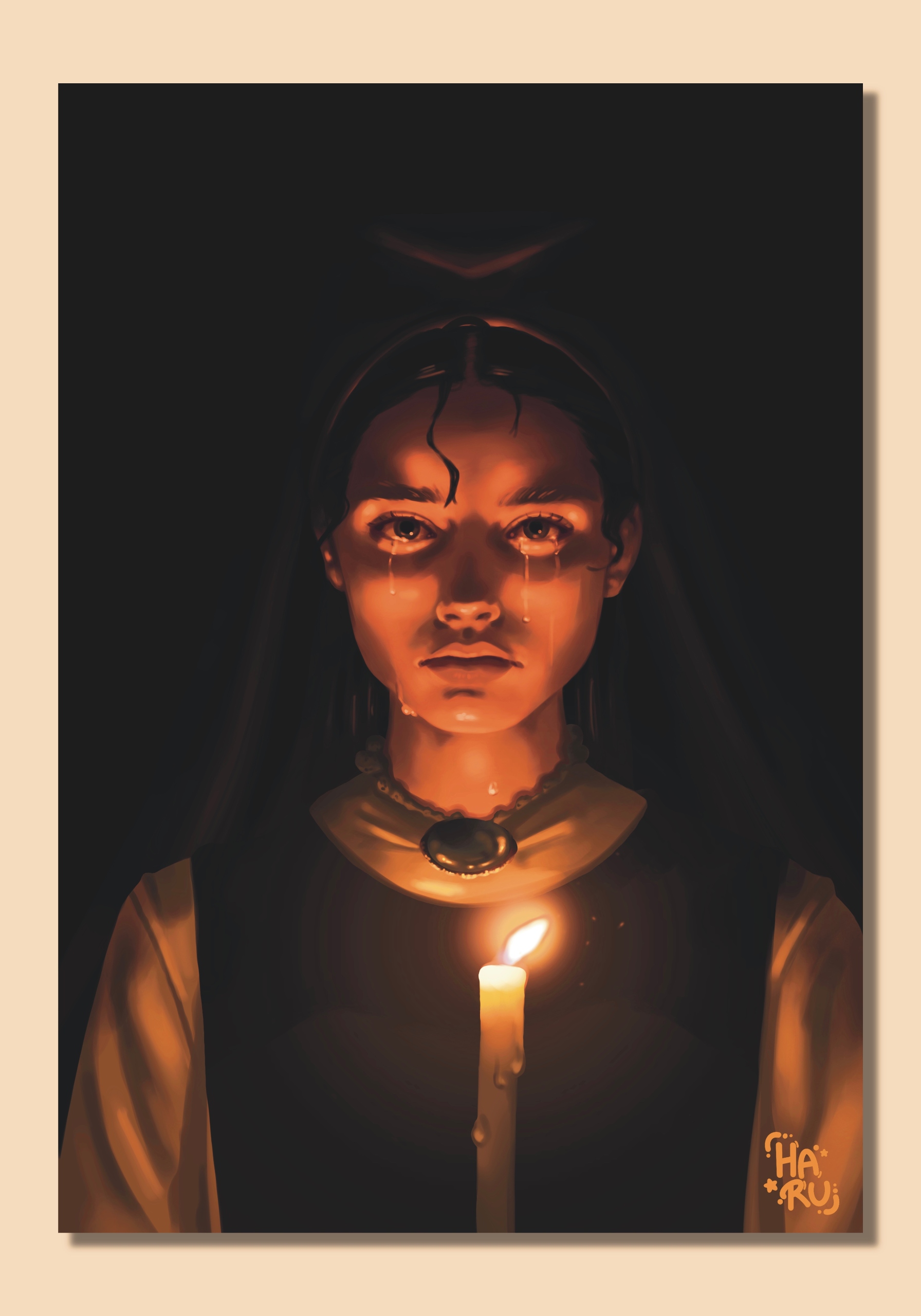 Une Lueur d'Espoir - Illustrations - Illustration originale fait main par Haru.luluart - Création artistique Haru.luluart